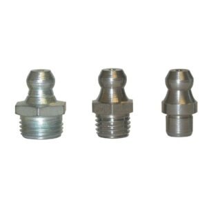 25 Engrasadores hidráulicos rectos DIN 71412 tipo H1 (R.1/4"-19BSP x L.15 x Ø11 latón)