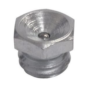 25 Engrasadores cóncavos tipo LUB recto. DIN 3405 tipo D1 (R.1/4"-19 BSPP x L.14 x Ø14 acero)