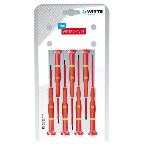 de 7 Destornilladores de Precisión Wittron VDE en Blister de Plástico (pl/ph) Witte WITTE-89377-JUEGOS herramienta manual