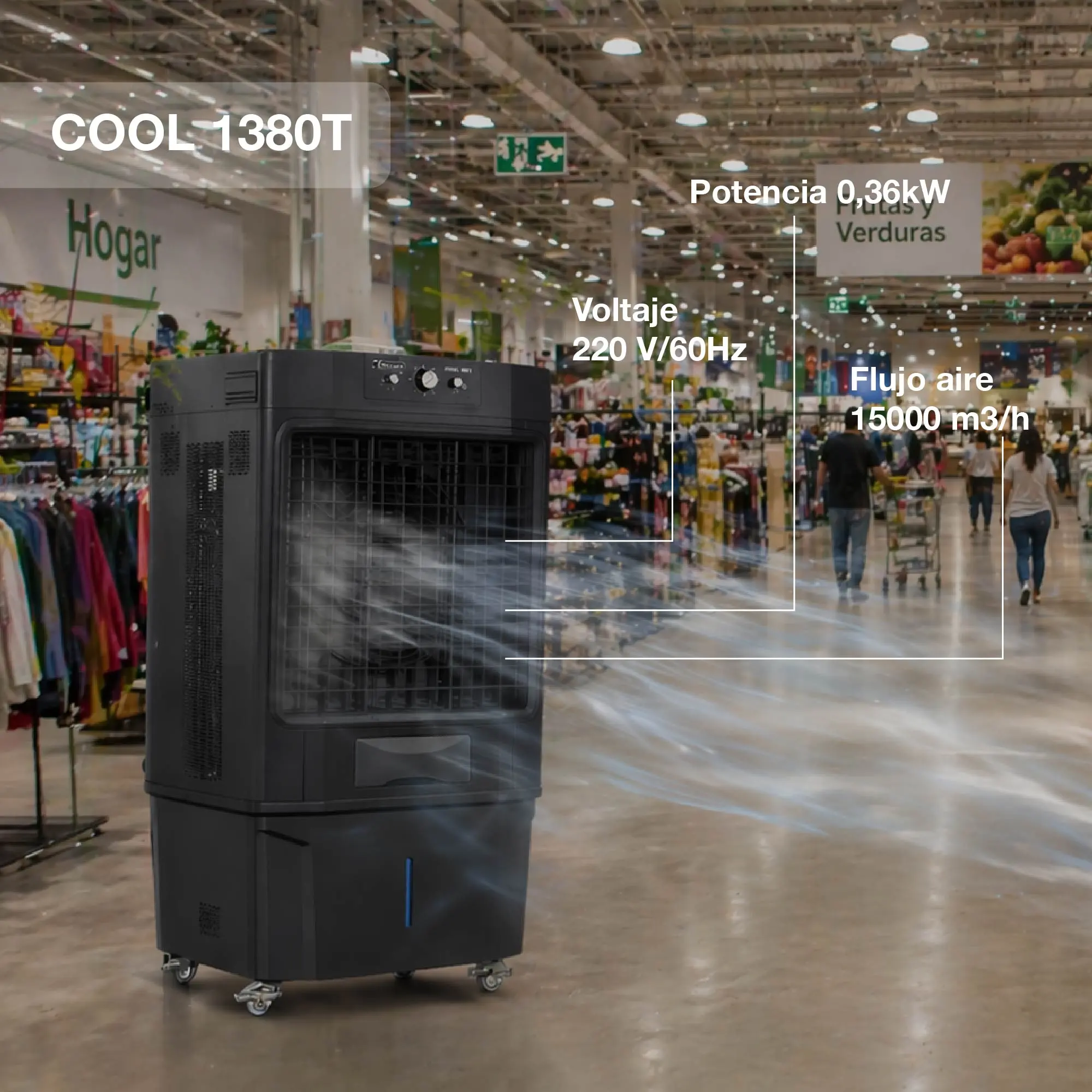 Climatiazdor evaporativo GARLAND COOL 1380T - Imagen 3