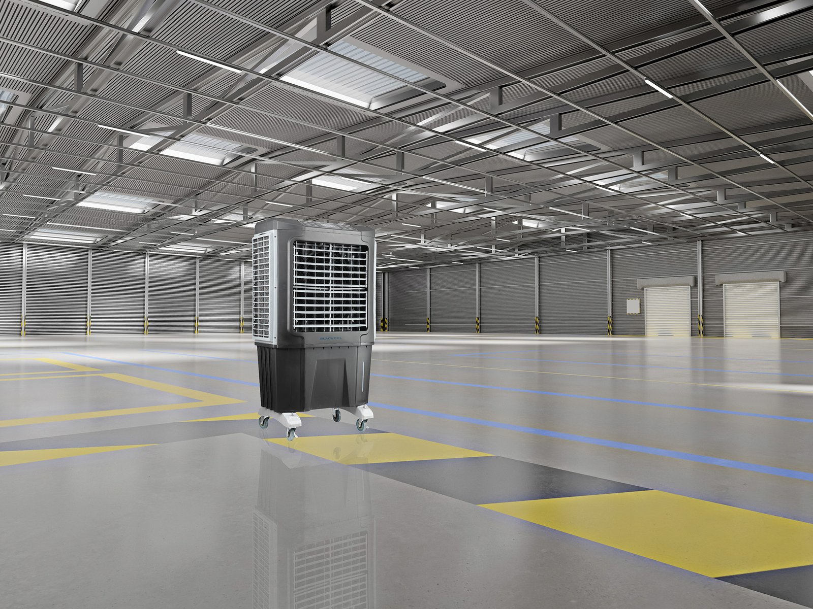 Climatizador evaporativo industrial BLACKOOL6 · hasta 75 m² · caudal 6000 m³/h · depósito 60 L - Imagen 3