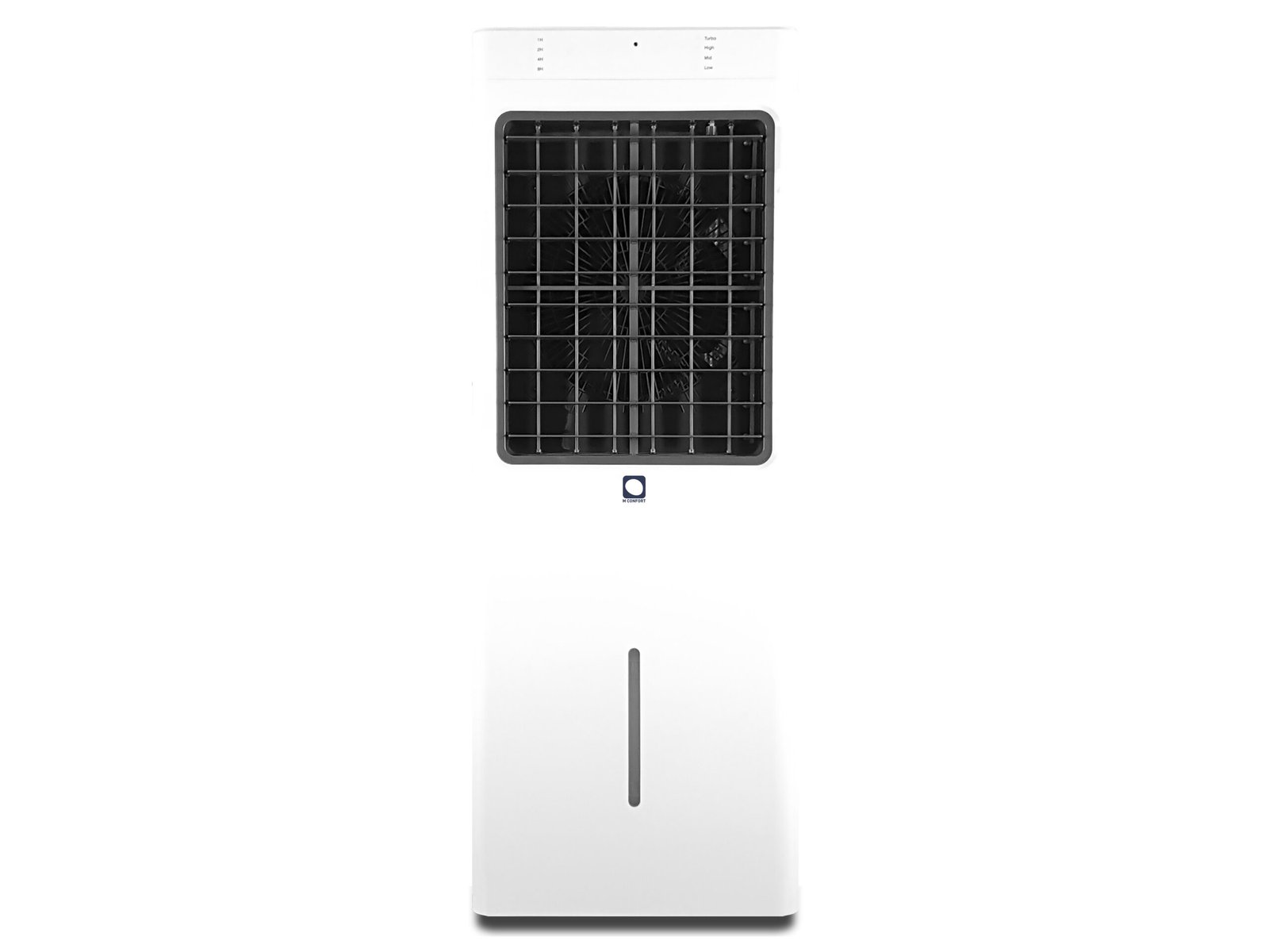 Climatizador evaporativo portátil MCONFORT ELITE 14 · hasta 25 m² · caudal 1400 m³/h · depósito 13 L
