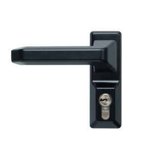 Barra apertura antipánico + picaportes CISA Alpha PUSH Manilla exterior con llave