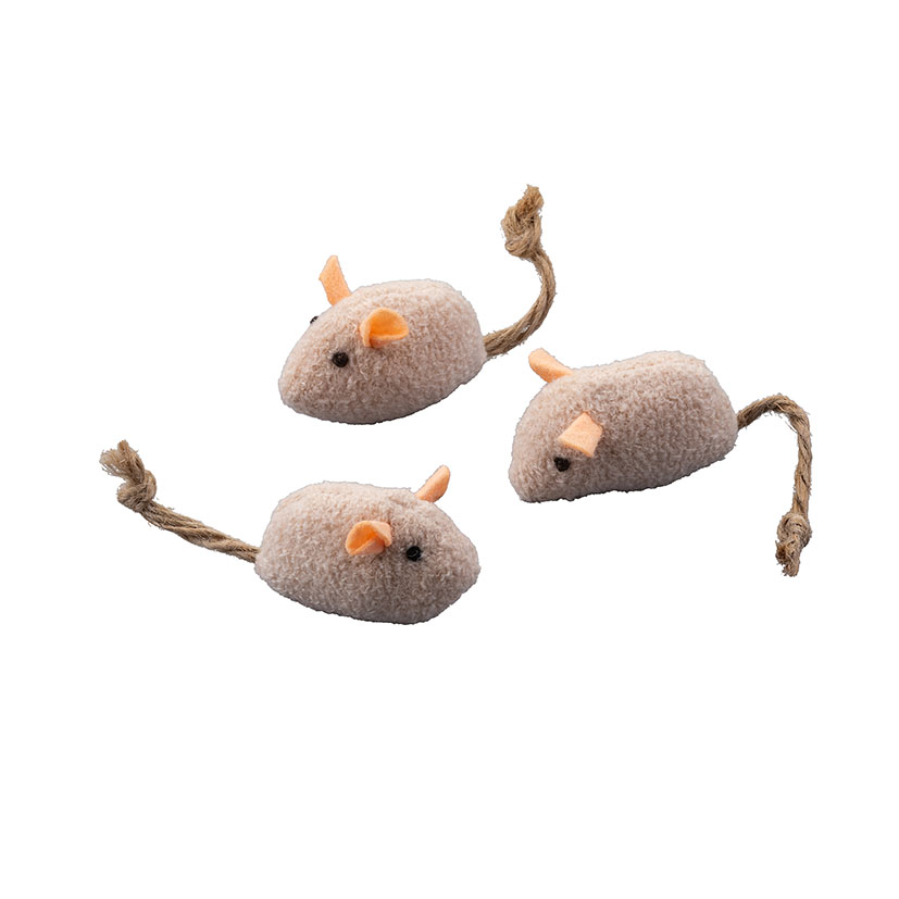 Juguete para gatos ratón 3 unidades 4x10xh.3 cm