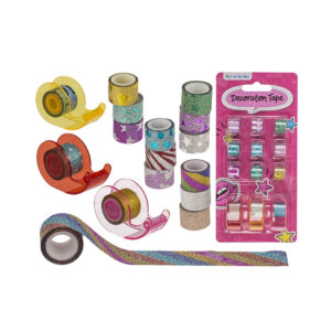 Juego de 12 rollos de mini cinta decorativa 12 rollos mini cintas y 3 dispensadores de cintas