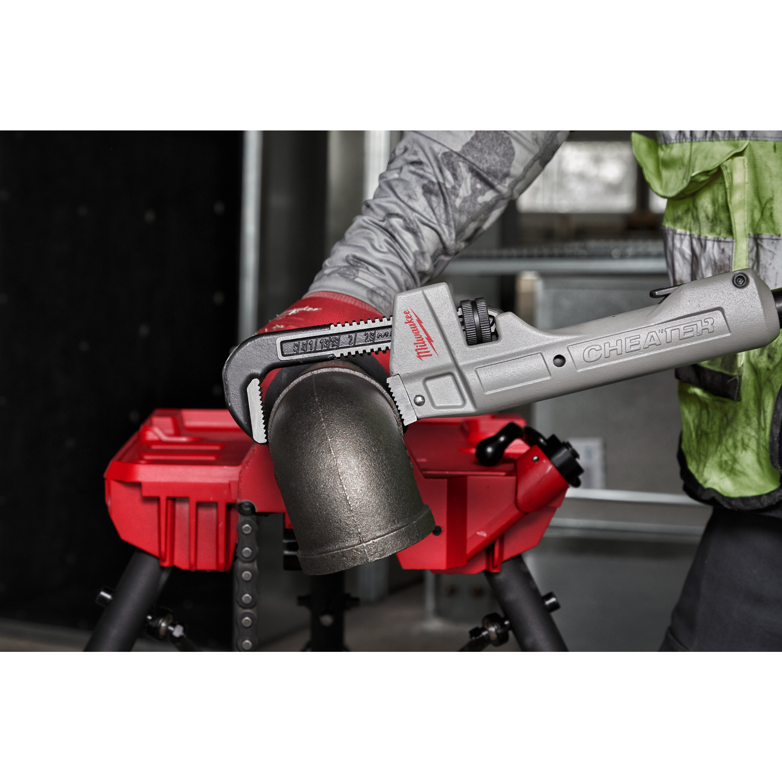Llave Stillson aluminio 3 en 1 ajustable Cheater Pipe Wrench Milwaukee - Imagen 2