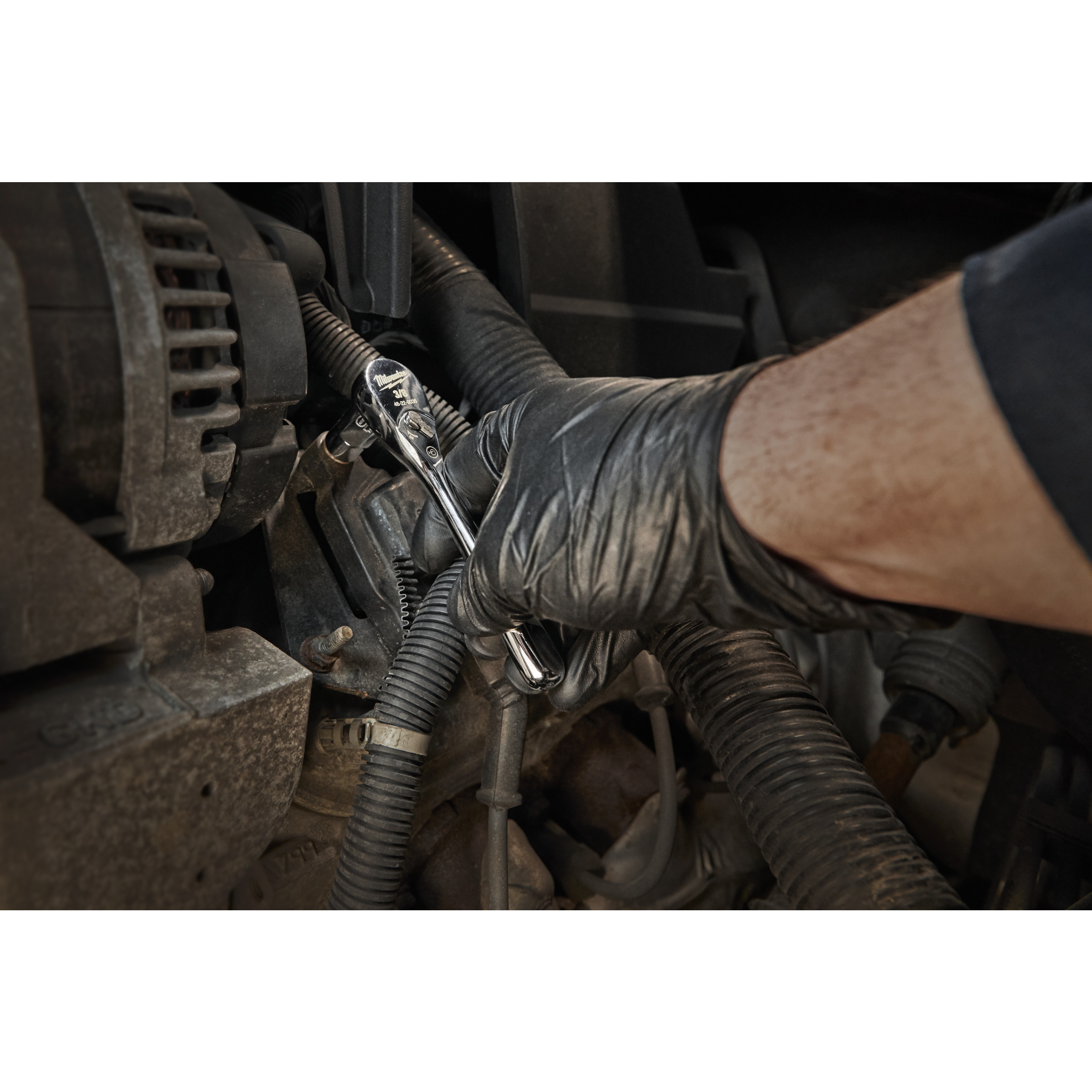 Carraca de ⅜″ corta 3/8 Drive Ratchet Milwaukee - Imagen 3