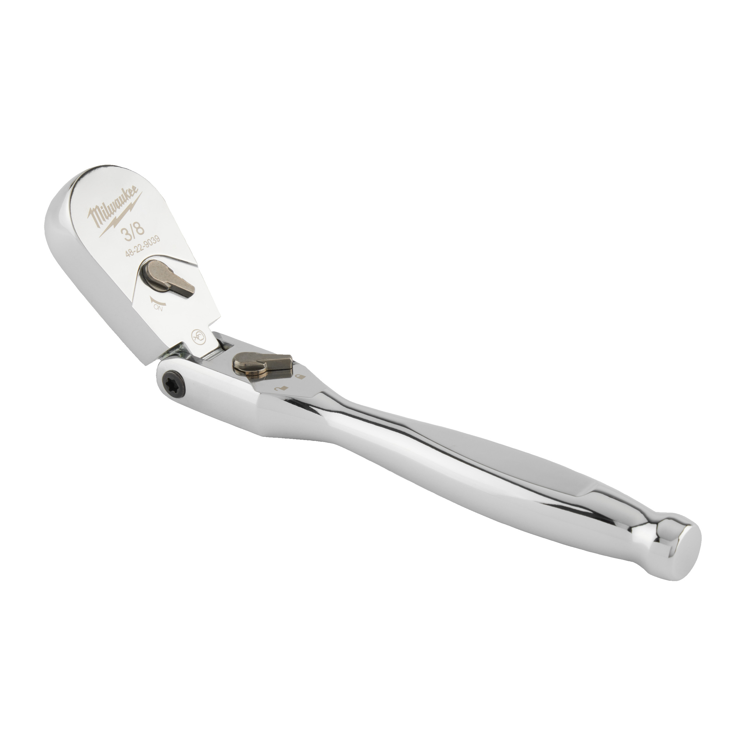 Carraca cabeza flexible de ⅜″ de 215mm 3/8 Drive Flex Head Ratchet Milwaukee - Imagen 2