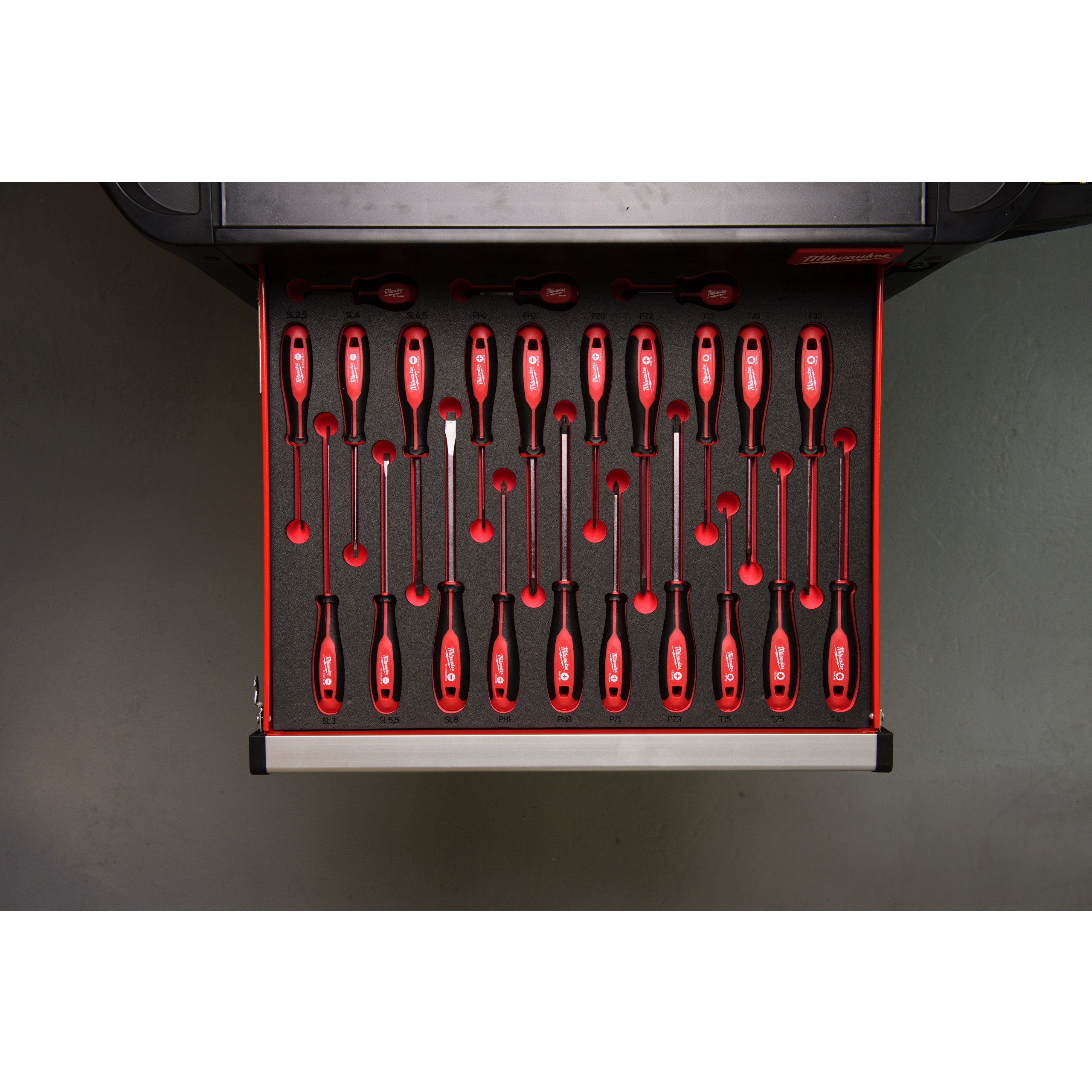 3/3 espuma con 23 destornilladores Trilobe Screwdriver Foam Insert Milwaukee - Imagen 4