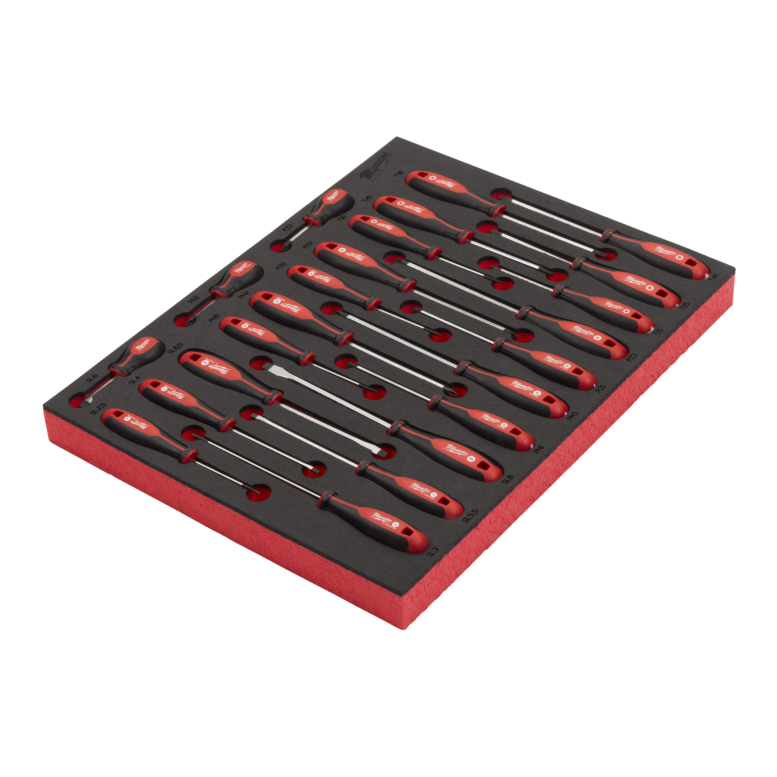 3/3 espuma con 23 destornilladores Trilobe Screwdriver Foam Insert Milwaukee - Imagen 2