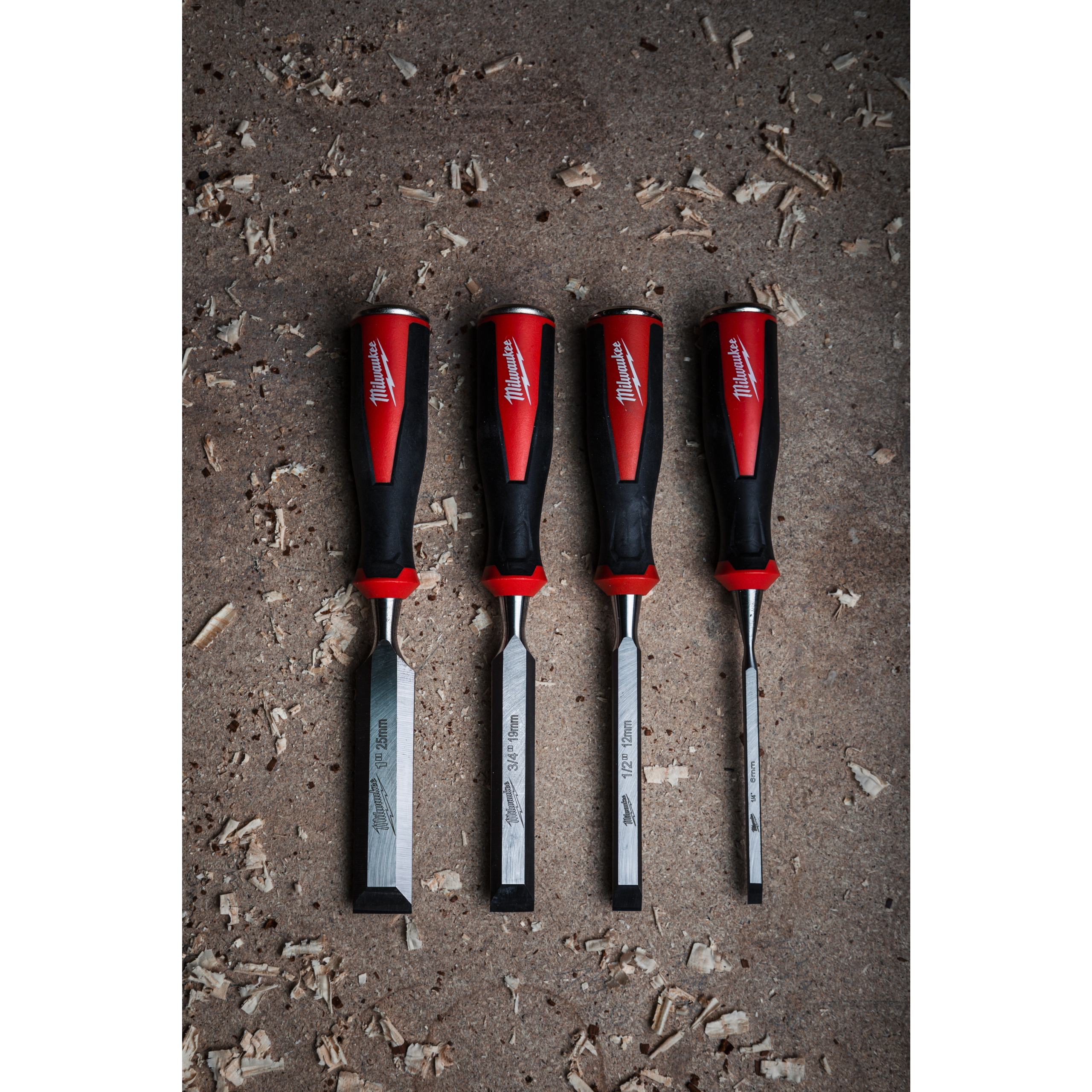 Juego de 4 formones Beveled Edge Chisel Milwaukee - Imagen 2