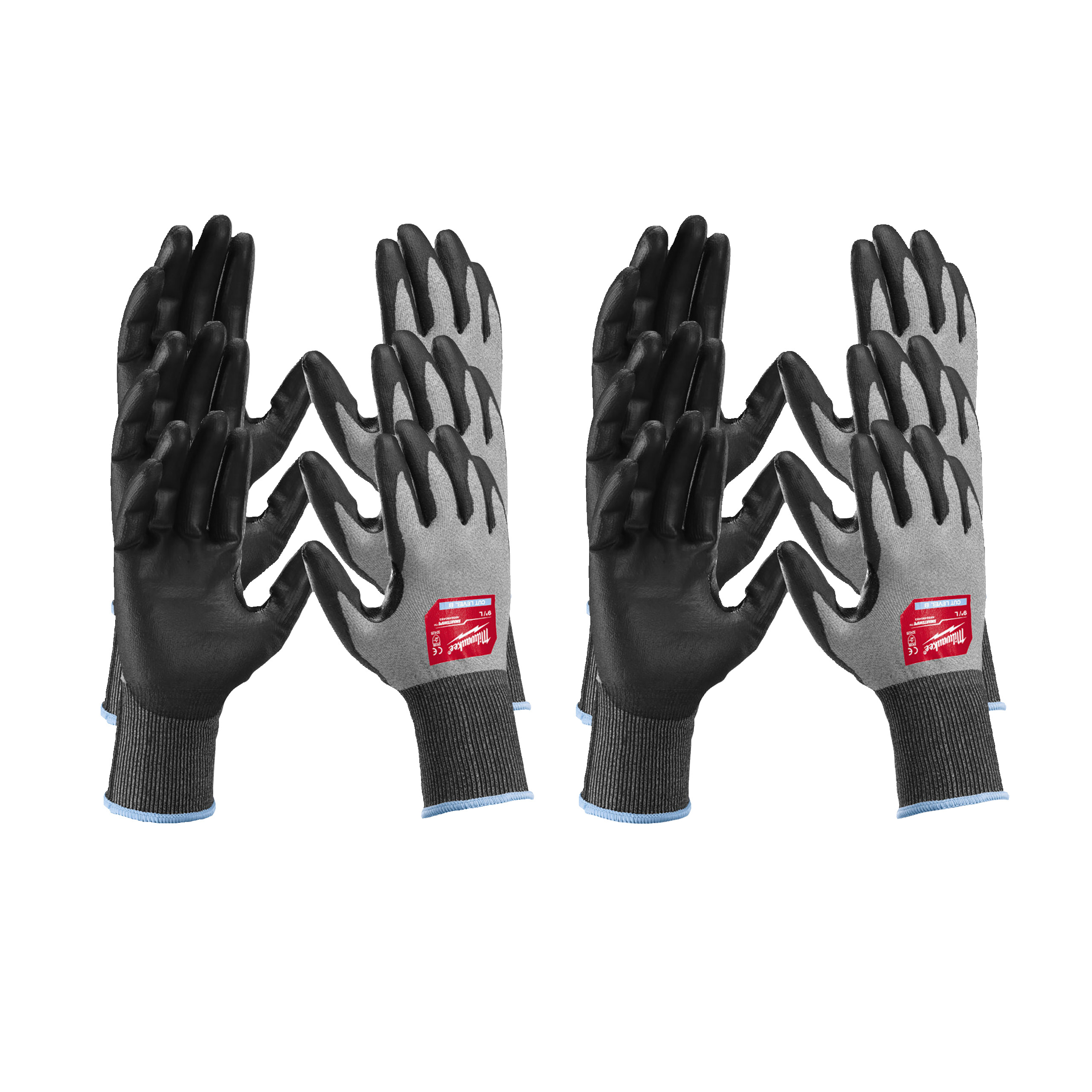 Pack de 12 pares de guantes anticorte de alta destreza Nivel B - XL/10 Milwaukee