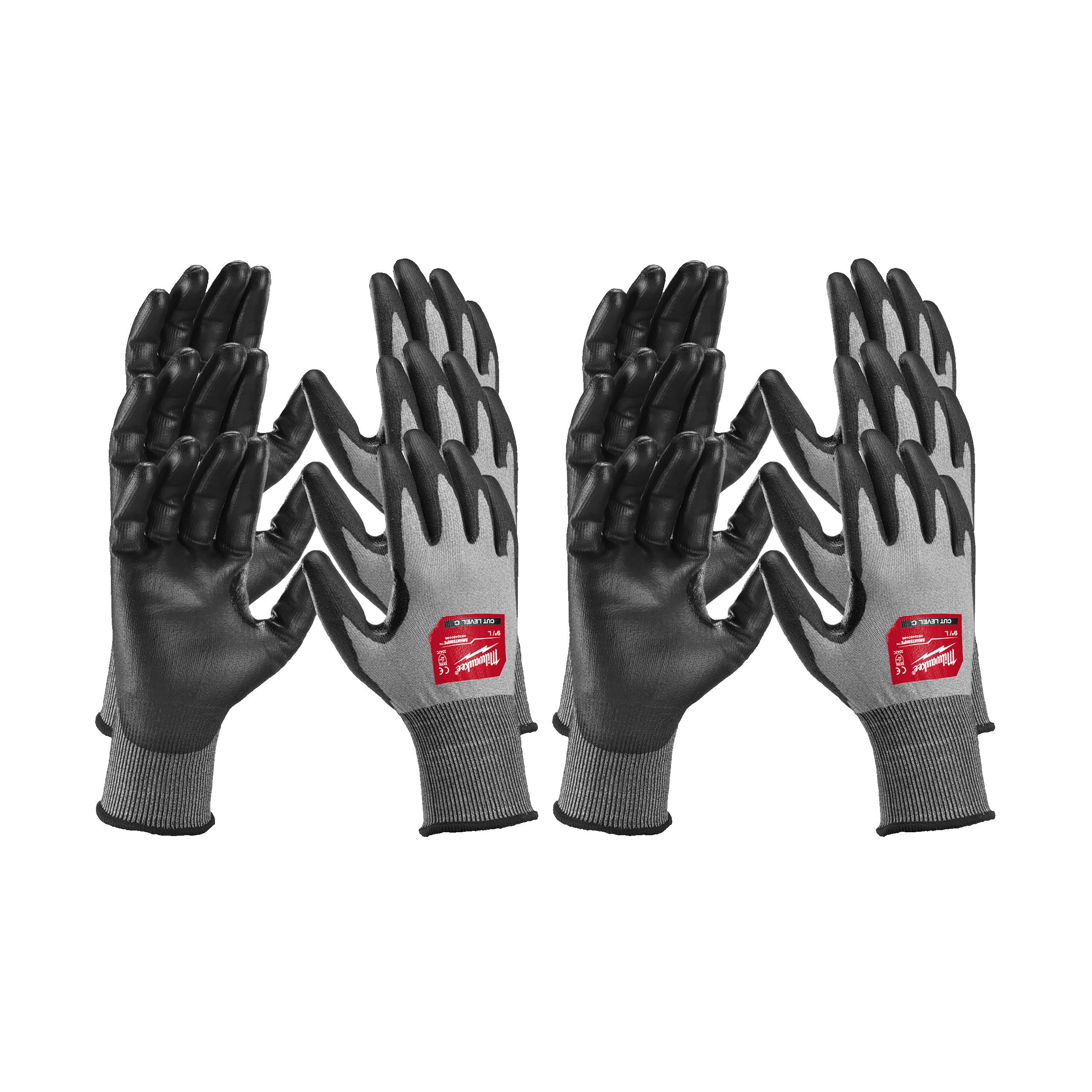 Pack de 12 pares de guantes anticorte de alta destreza Nivel C - M/8 Milwaukee