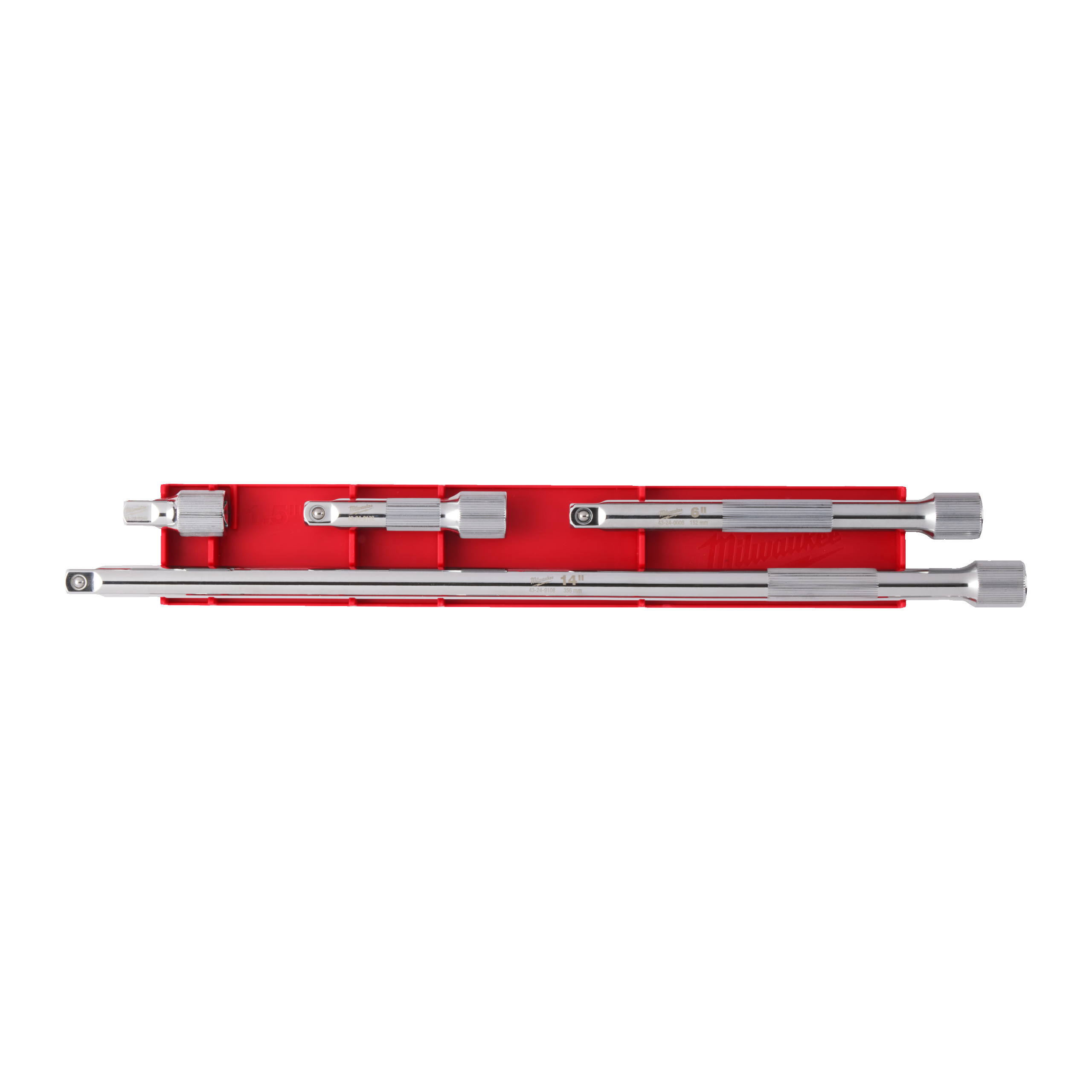 Juego de 4 extensiones de ⅜″ 3/8" Drive Extension Set Milwaukee