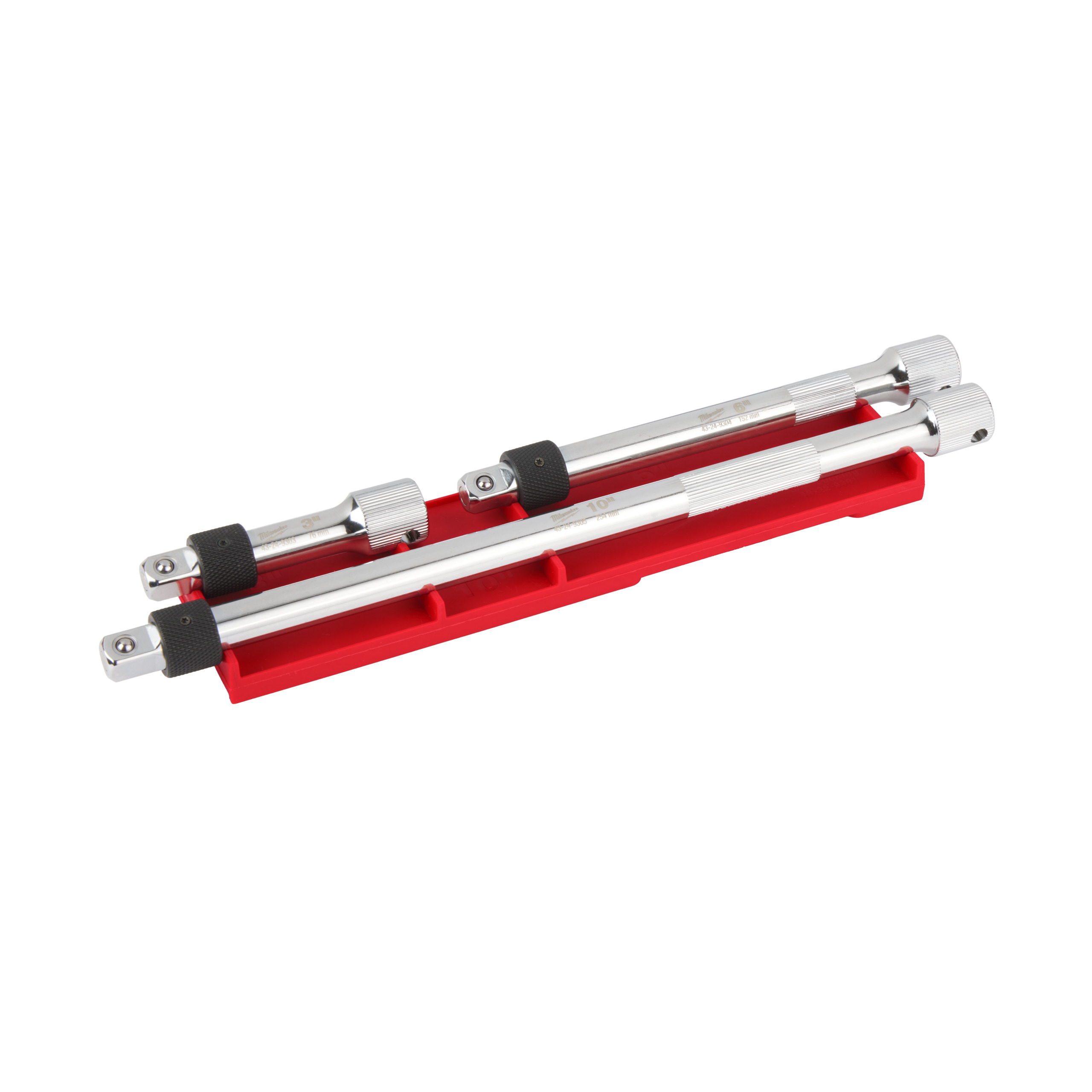 Juego de 3 extensiones con bloqueo de ⅜″ 3/8" Drive Locking Extension Set Milwaukee - Imagen 2