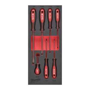 1/3 espuma con 7 destornilladores planos Screwdriver Foam Insert Set Milwaukee