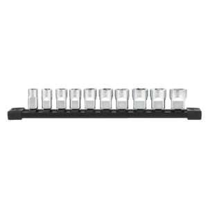 Juego de 10 vasos cortos de ⅜″ - métrica 3/8" Drive Chrome Socket Sets Milwaukee