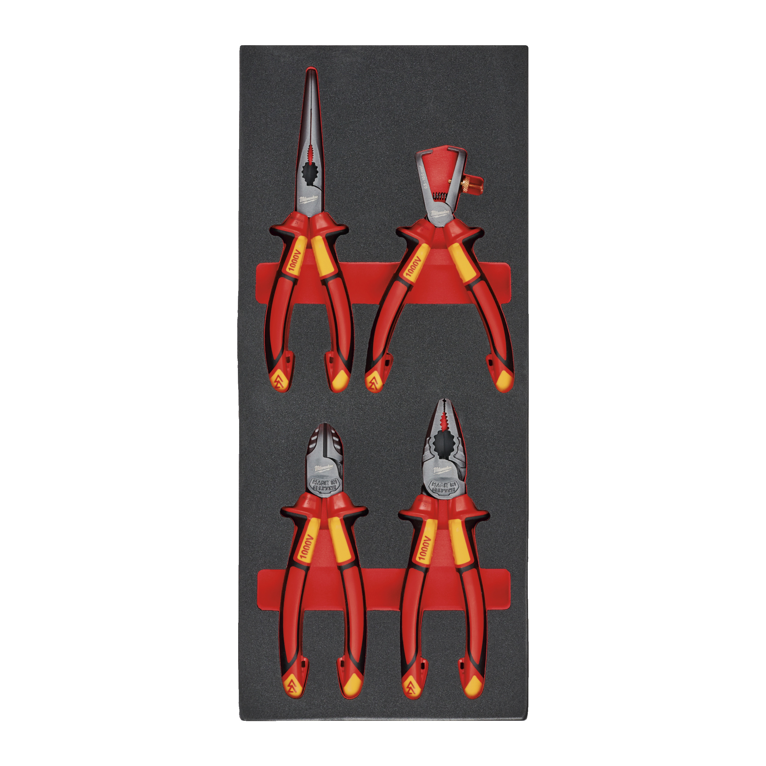 1/3 espuma con 4 alicates VDE - 1 VDE Pliers Set Foam Insert Milwaukee