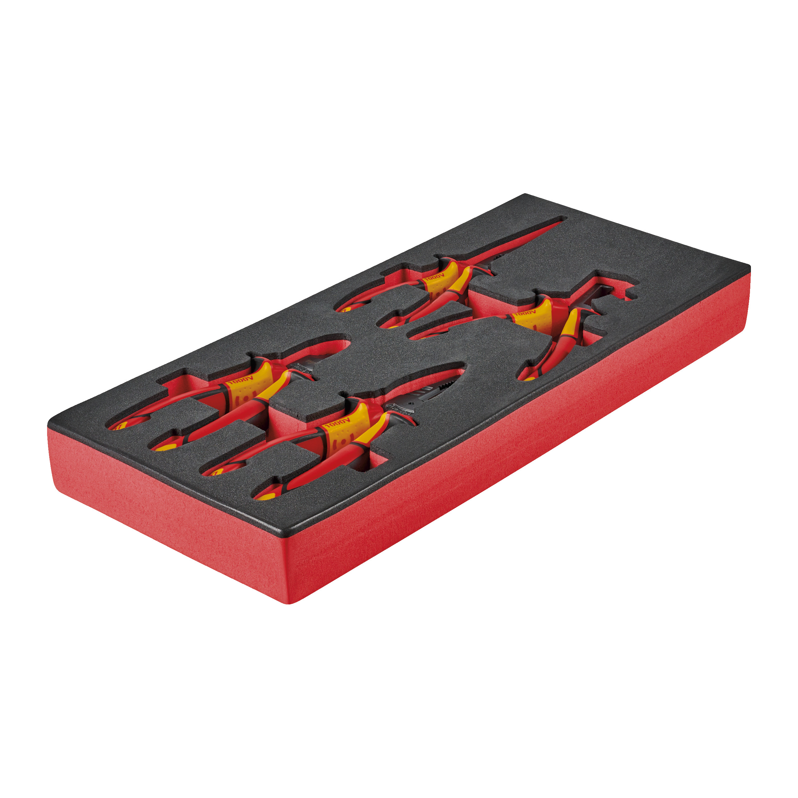 1/3 espuma con 4 alicates VDE - 1 VDE Pliers Set Foam Insert Milwaukee - Imagen 2