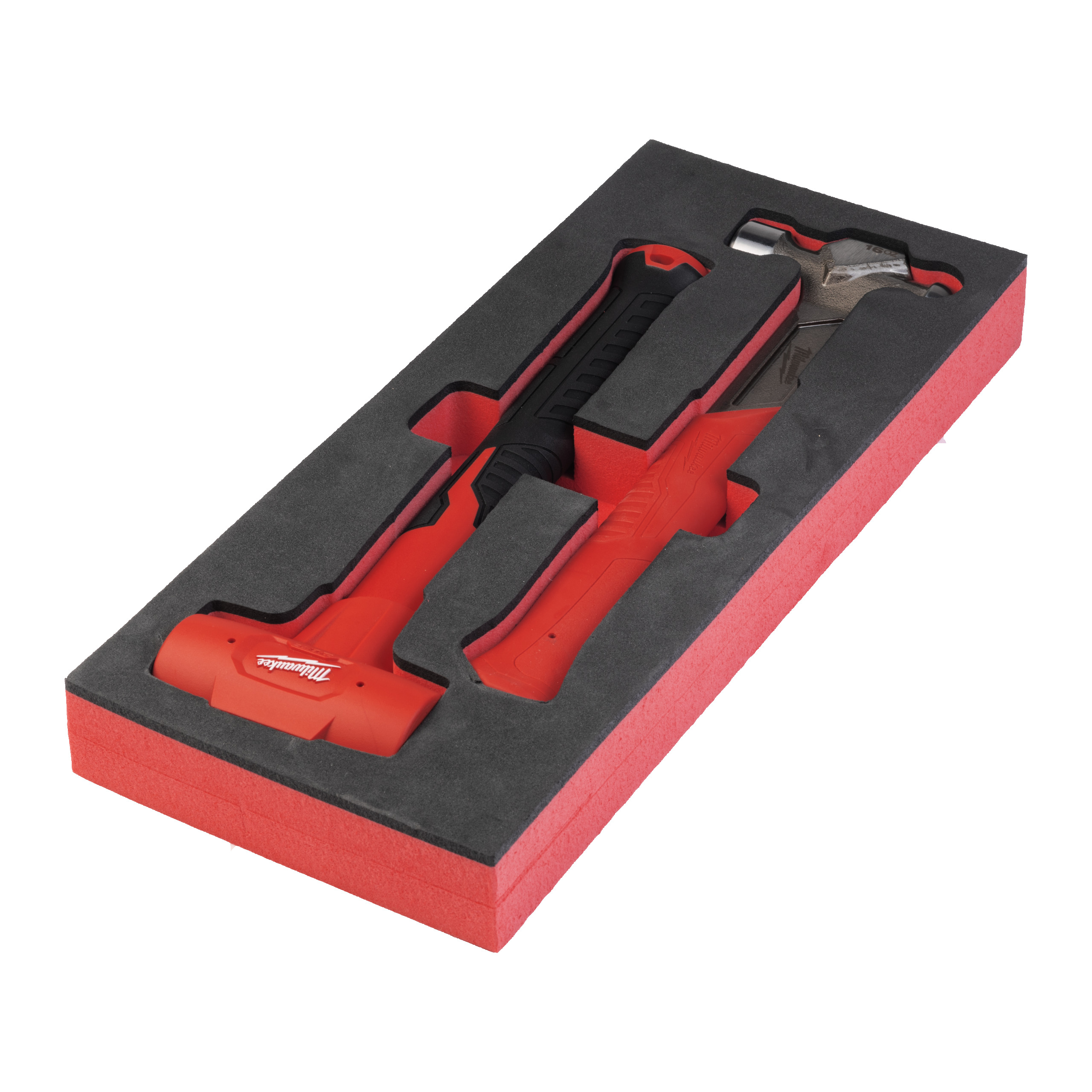 1/3 espuma con 2 martillos de bola y antirrebote Hammer Set Foam Insert Milwaukee - Imagen 2