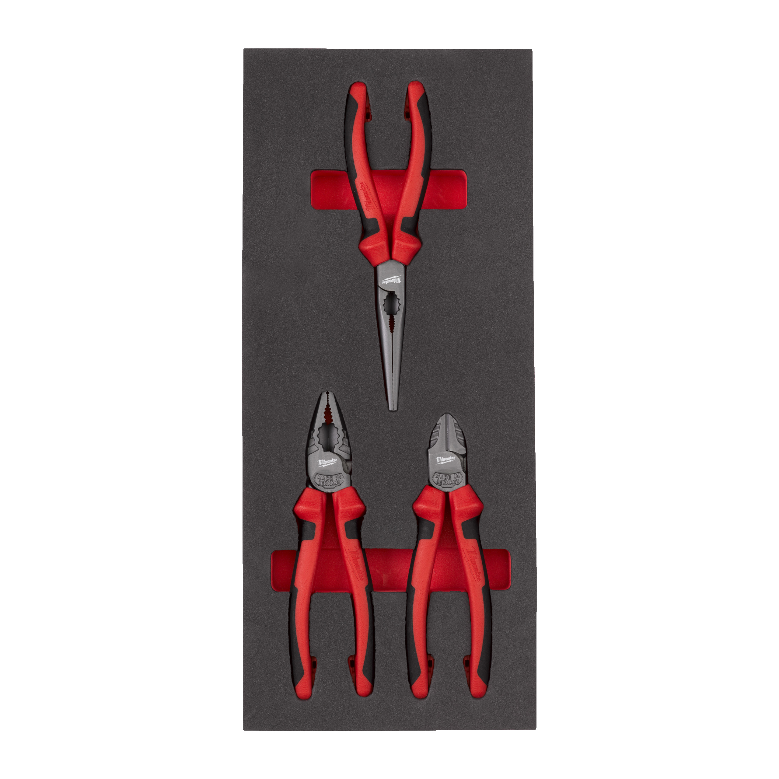 1/3 espuma con 3 alicates Pliers Set Foam Insert Milwaukee
