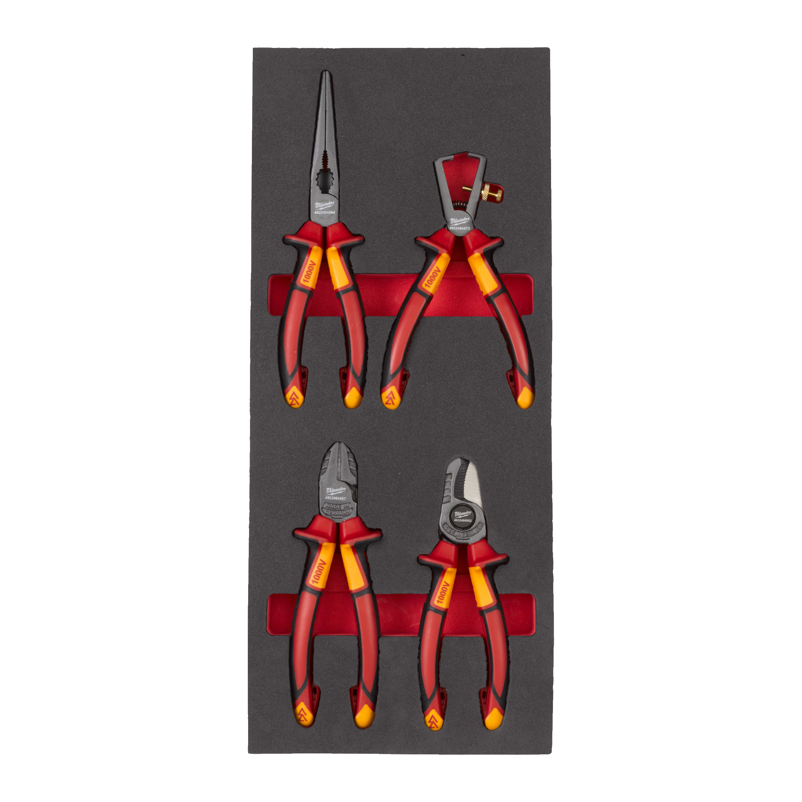 1/3 espuma con 4 alicates VDE - 2 VDE Pliers Set 2 Foam Insert Milwaukee