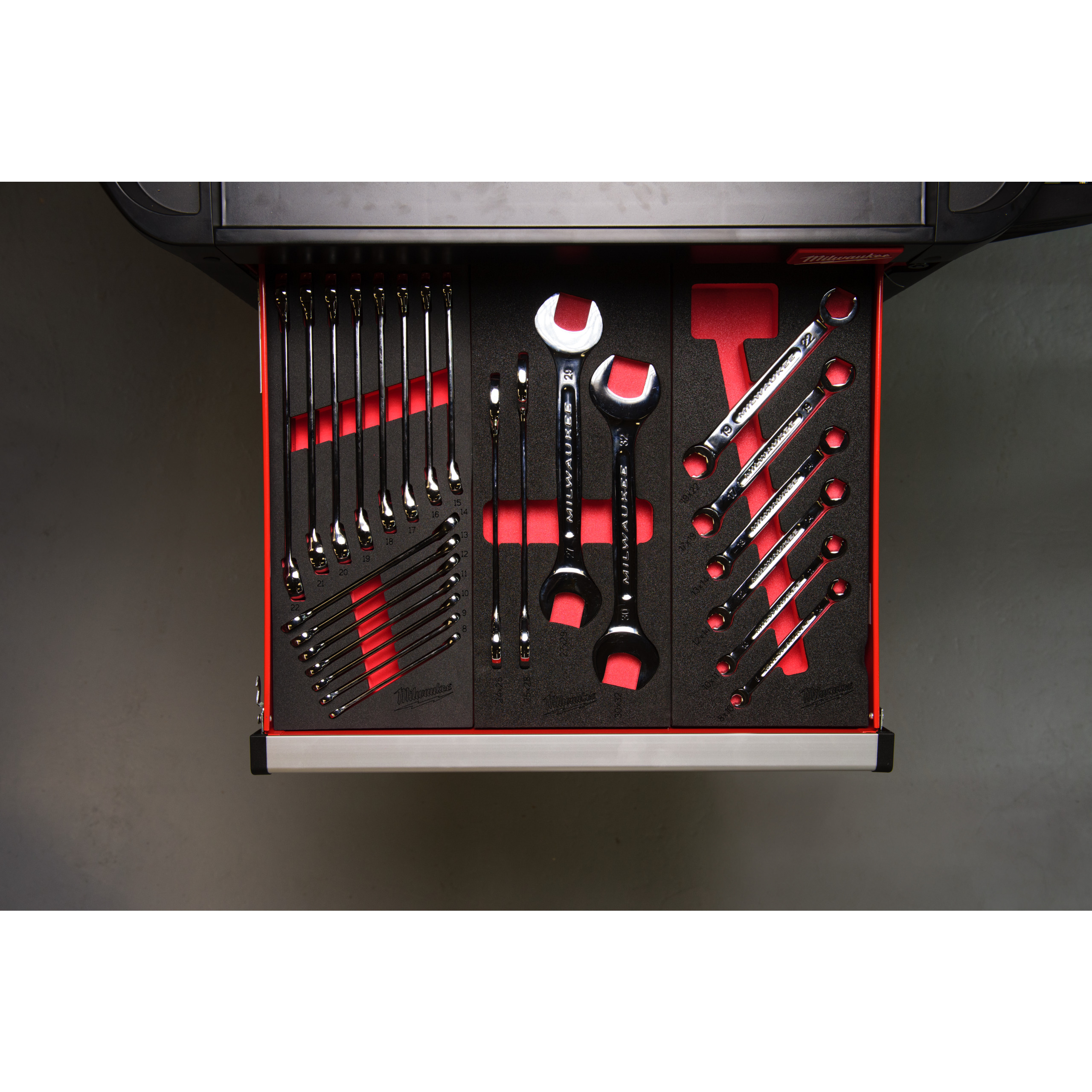 1/3 espuma con 6 llaves para tubos Flare Nut Spanner Foam Insert Set Milwaukee - Imagen 3