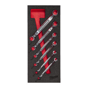 1/3 espuma con 6 llaves para tubos Flare Nut Spanner Foam Insert Set Milwaukee