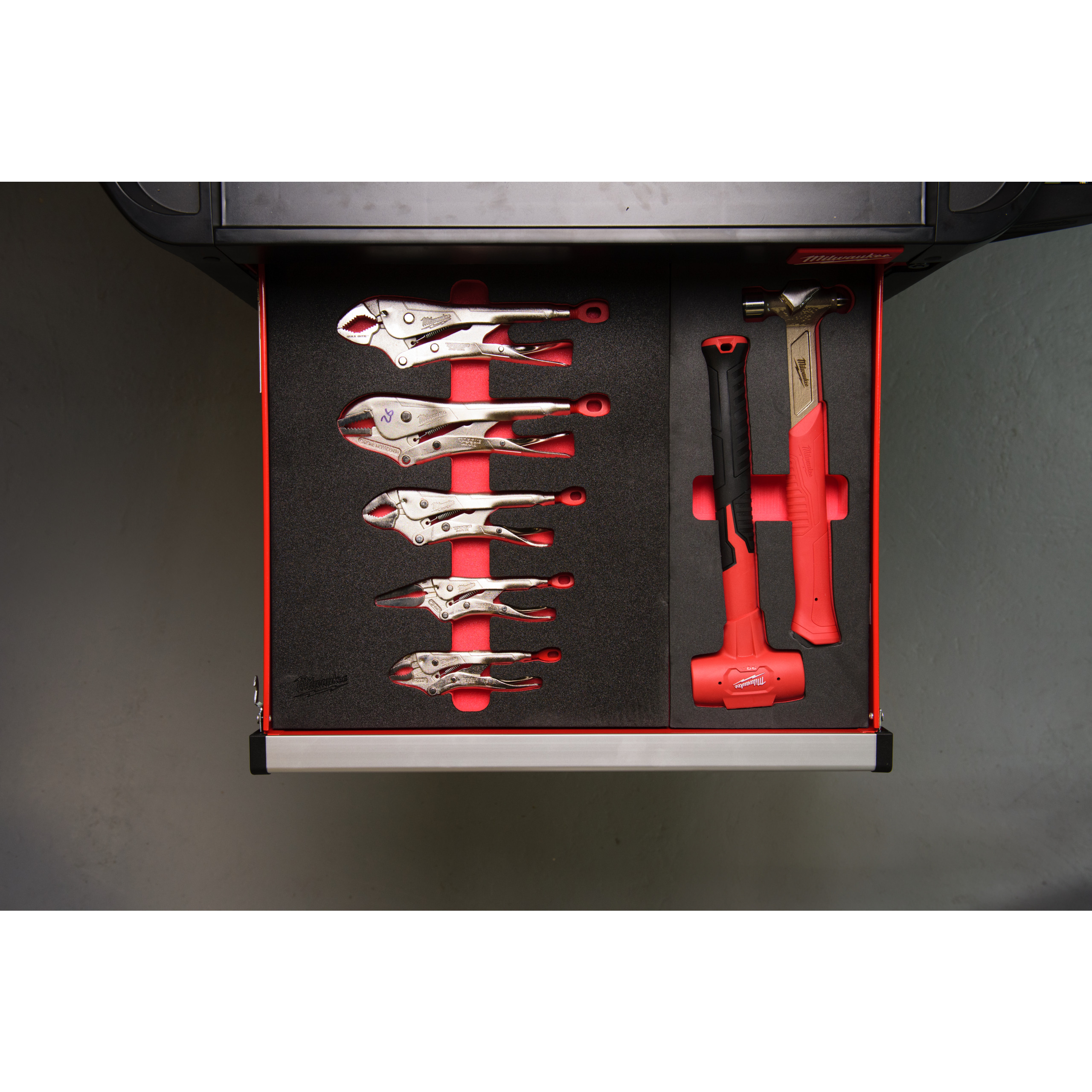 1/3 espuma con 5 alicates de presión TORQUE LOCK™ Locking Pliers Set Foam Insert Milwaukee - Imagen 3