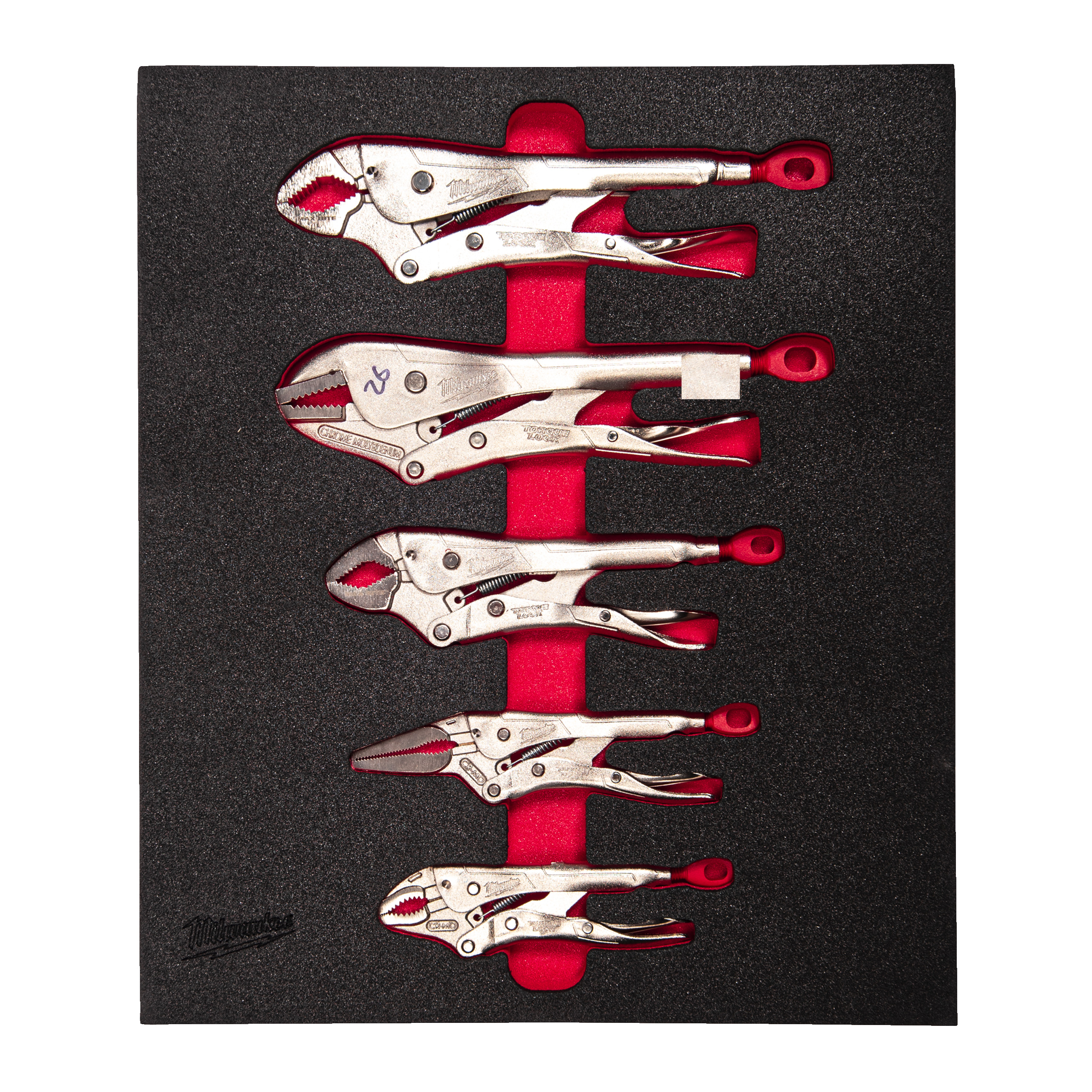 1/3 espuma con 5 alicates de presión TORQUE LOCK™ Locking Pliers Set Foam Insert Milwaukee