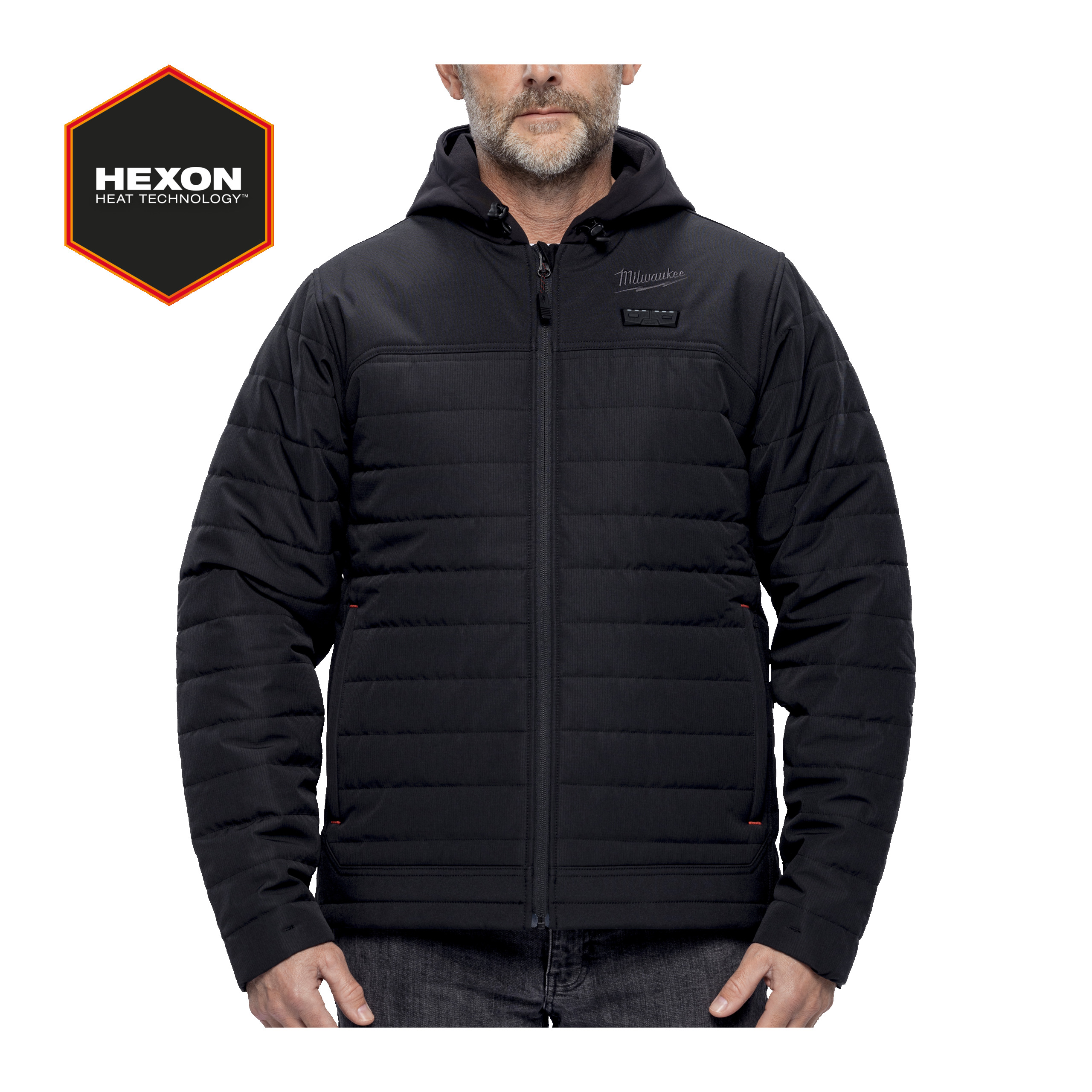 Chaqueta híbrida güateada calefactada M12™ negra, XL M12 HPJBL3 Milwaukee