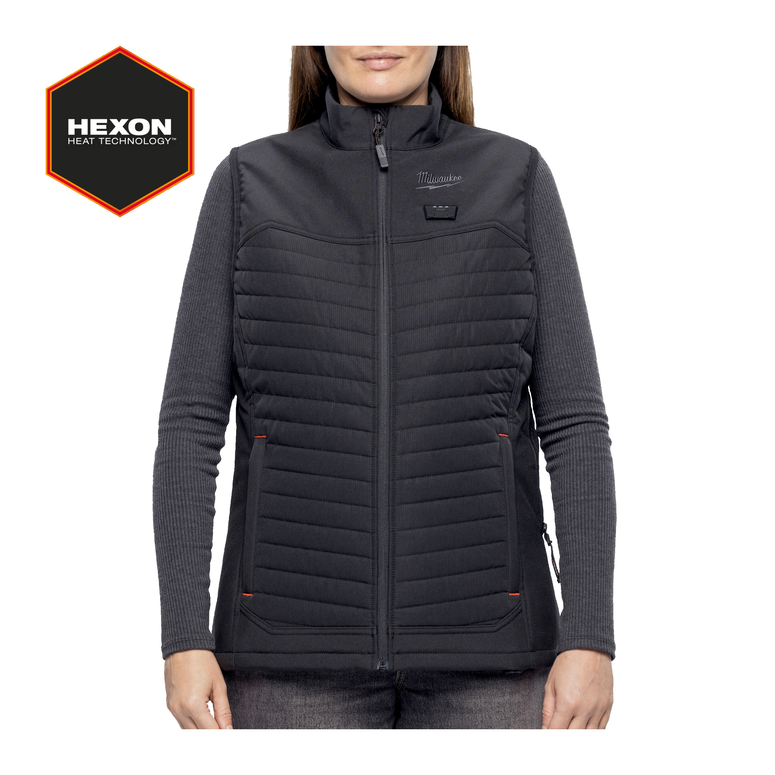 Chaleco híbrido güateado calefactado para mujer M12™ negro, S M12 HPVLBL3 Milwaukee