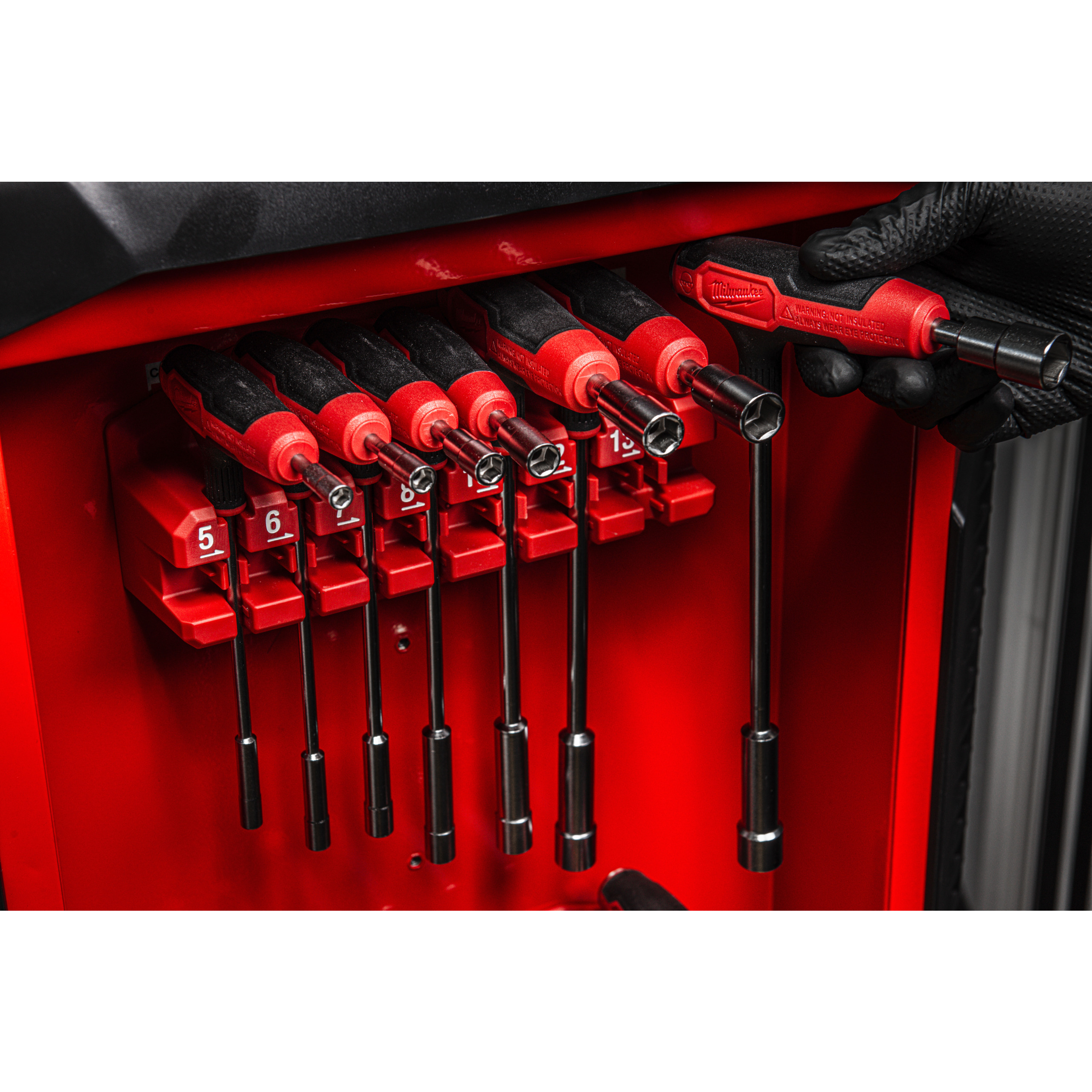 Juego de 7 llaves de vaso en T Nut Driver with Comfort Grip Set Milwaukee - Imagen 4