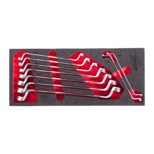 ⅓ espuma con 9 llaves de estrella acodadas Double Ring Offset Spanner Foam Insert Set Milwaukee