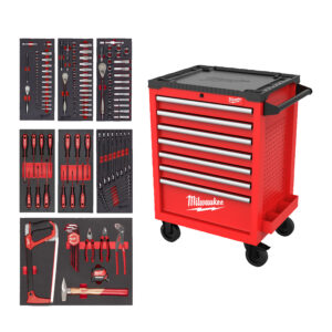 Carro de herramientas con 7 cajones TOOLGUARD™ de 69cm con 131 herramientas Milwaukee