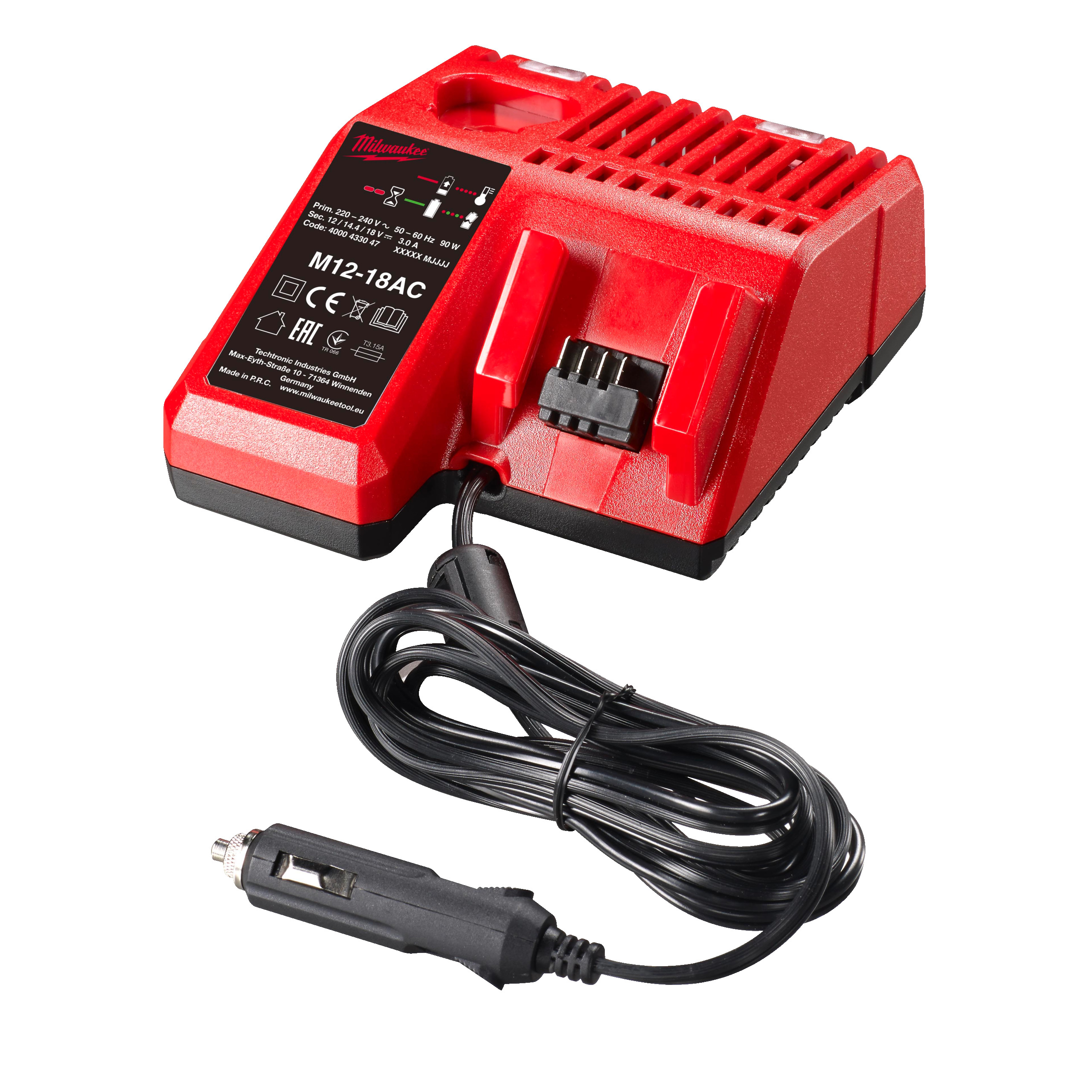 Cargador para coche multivoltaje M12™ - M18™ M12-18 AC Milwaukee