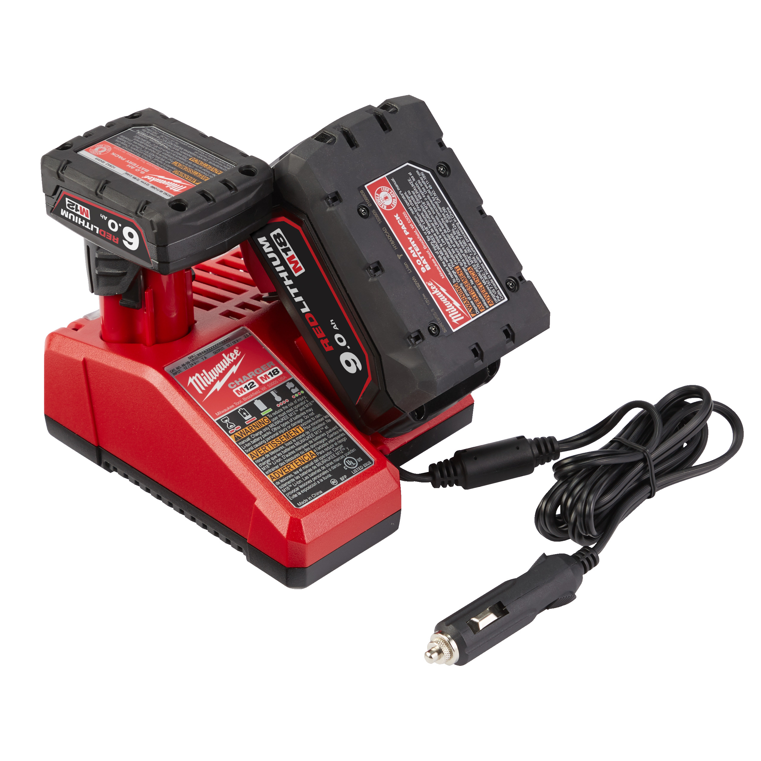 Cargador para coche multivoltaje M12™ - M18™ M12-18 AC Milwaukee - Imagen 3