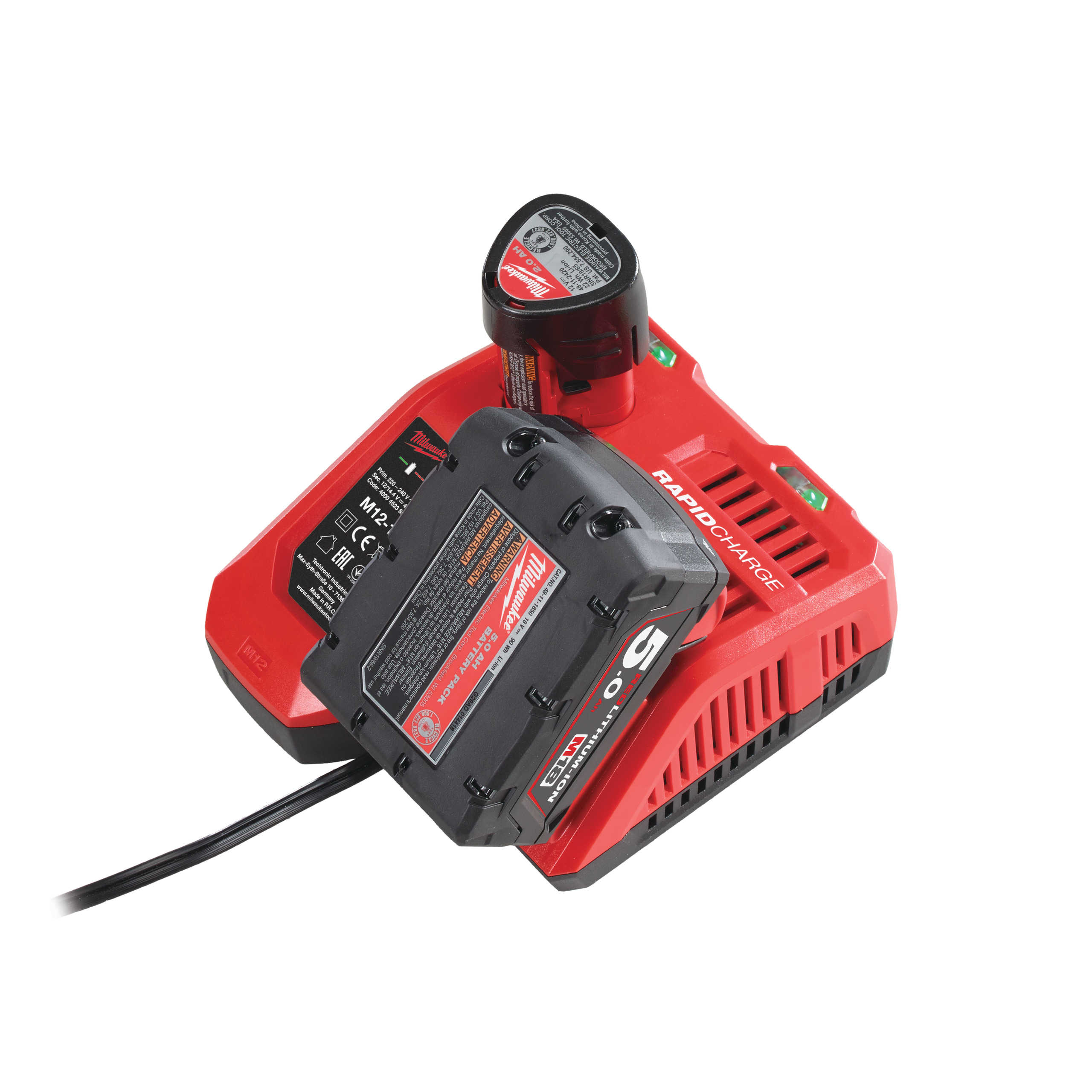 Cargador rápido multivoltaje M12™ - M18™ M12-18 FC Milwaukee - Imagen 3