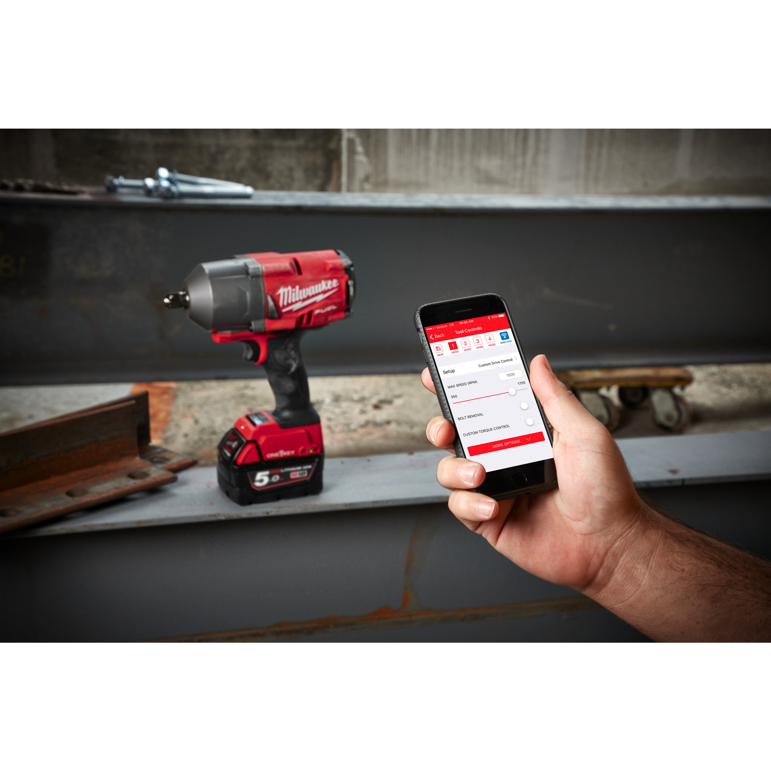 Llave de impacto de alto par ONE-KEY™ FUEL™ ½″ con anillo M18 ONEFHIWF12 Milwaukee - Imagen 4