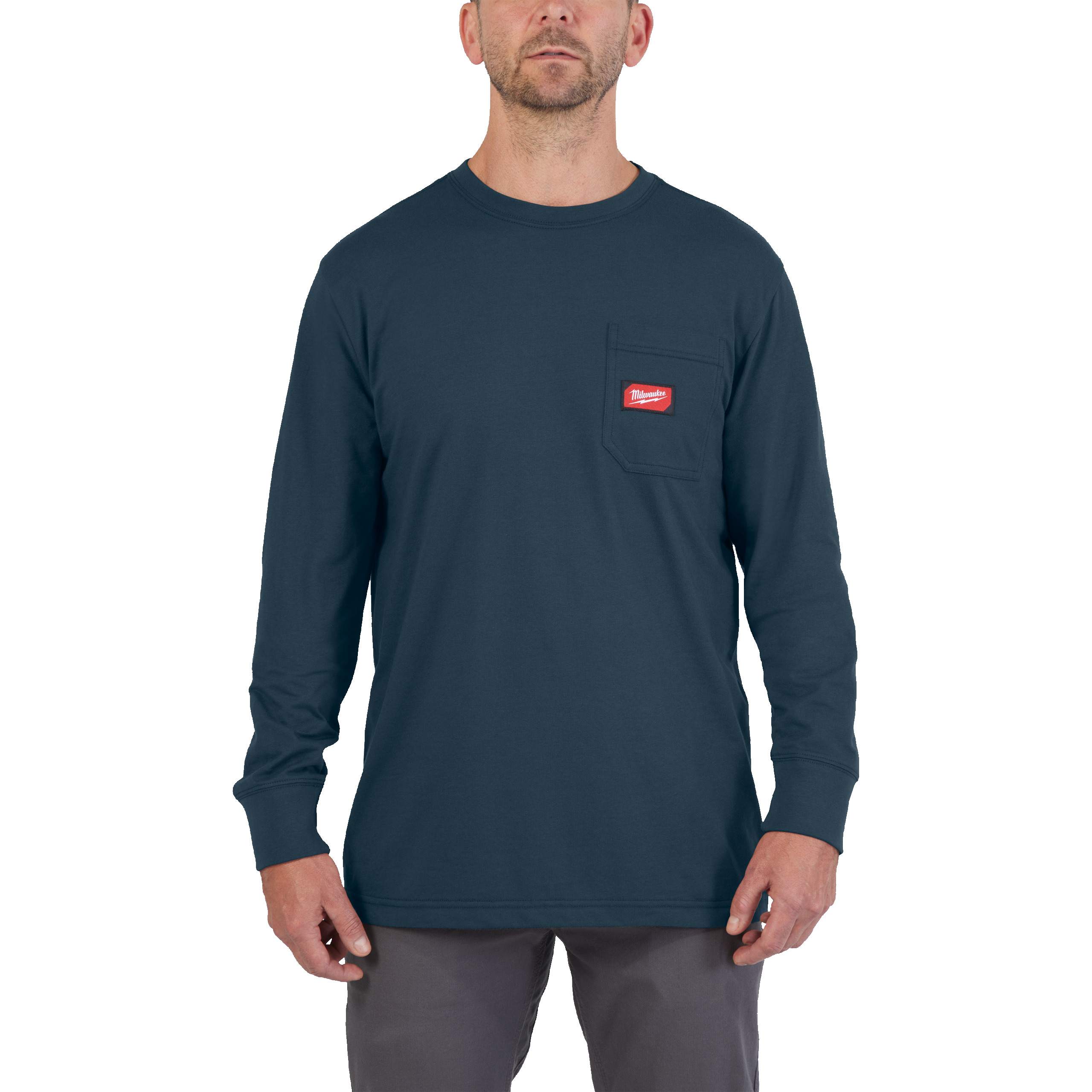 Camiseta de trabajo de manga larga azul, XXL WT LS Milwaukee