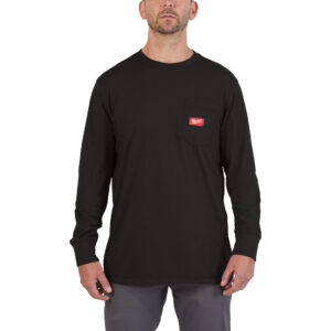 Camiseta de trabajo de manga larga negra, XXL WT LS Milwaukee