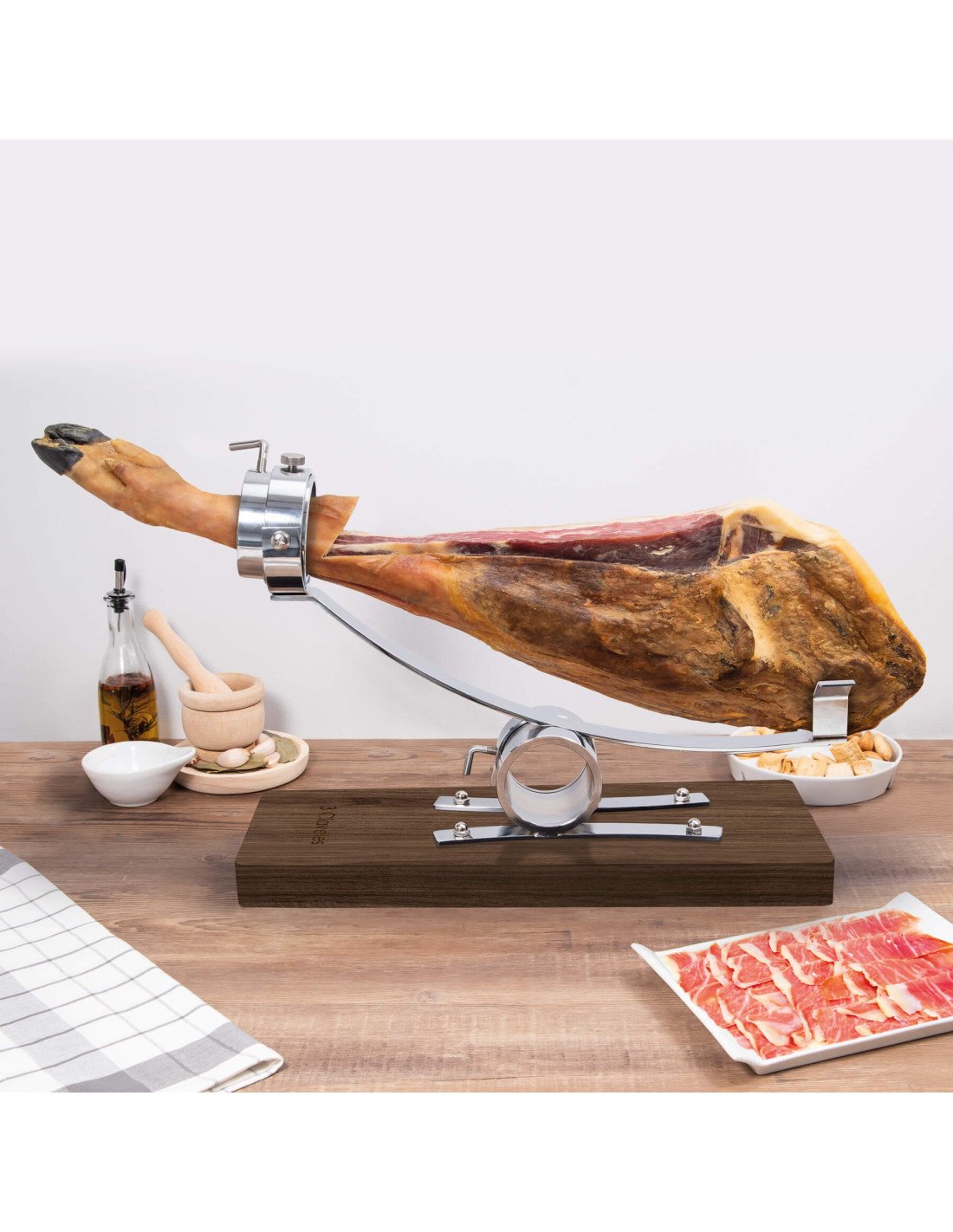 Soporte Jamonero Basculante 3 Claveles - Imagen 2