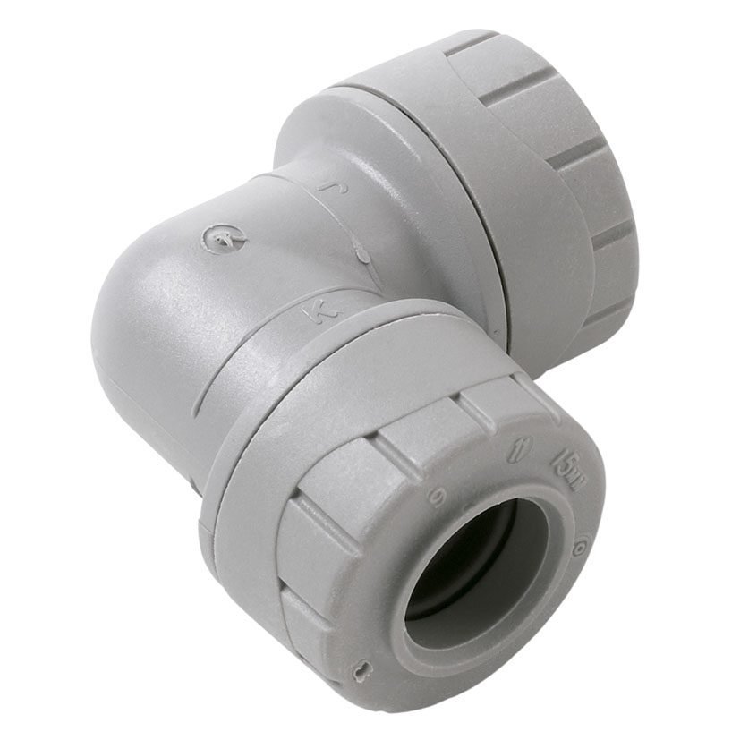 Codo polibutileno STH PolyPlumb H - H 90º Ø exterior 20 mm