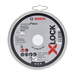 Disco corte inox metal BOSCH X-lock Standard, 10 unidades Ø disco 115 mm