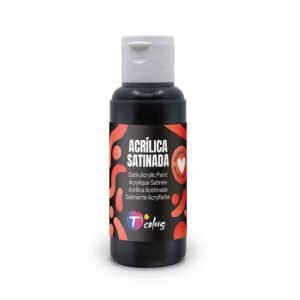 Pintura acrílica TCOLORS satinada 80 ml Color Negro