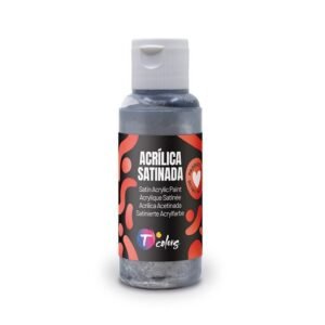 Pintura acrílica TCOLORS satinada 80 ml Color Plata