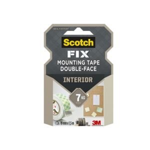 Cinta doble cara 19mmx1,5m 3M Scotch-FIX 7100263303 (Envase completo)