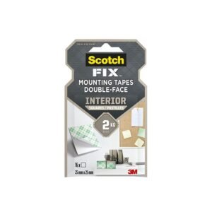 Cinta doble cara interior 16 cuadrados 25x25mm 3M 7100263584 (Envase completo)
