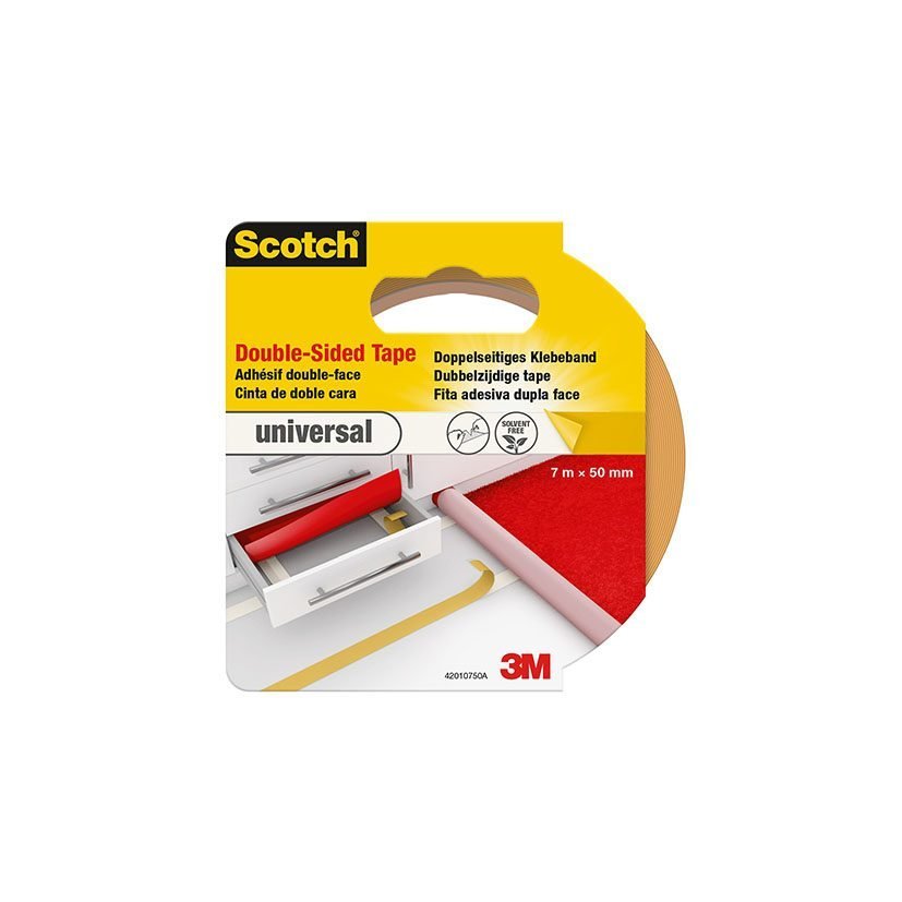 Cinta doble cara especial moquetas 7mx50mm 3M Scotch (Envase completo) Tipo 4201 7100174004
