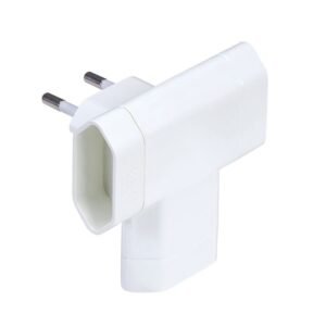 Adaptador enchufe triple SIMON lateral plano Color Blanco